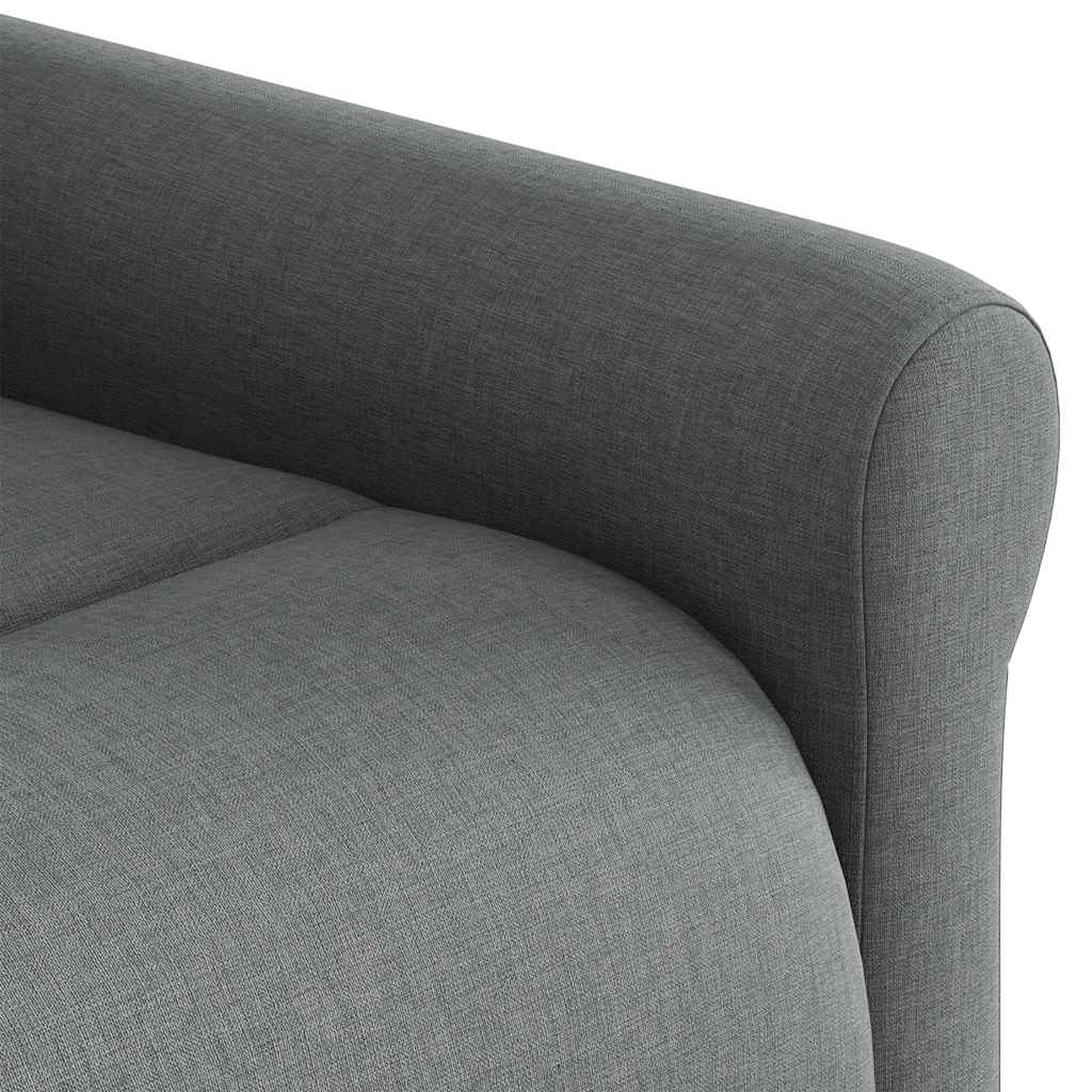 vidaXL Fauteuil de massage électrique releveur en tissu gris foncé