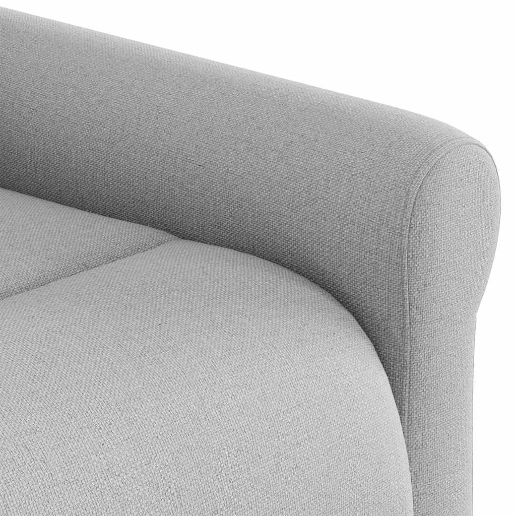 vidaXL Massagesessel mit Aufstehhilfe Elektrisch Wolkengrau Stoff