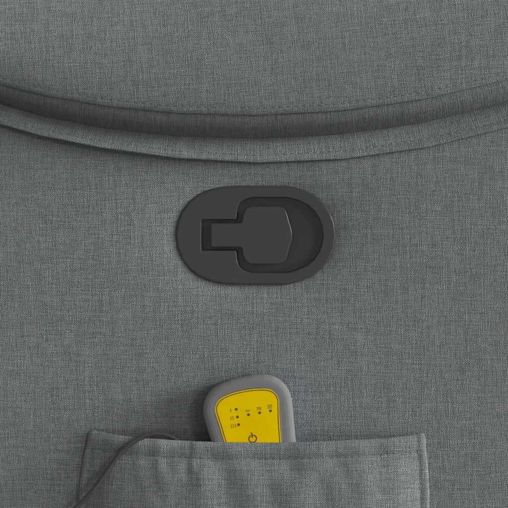 Massage-Relaxsessel, Stoff, Dunkelgrau