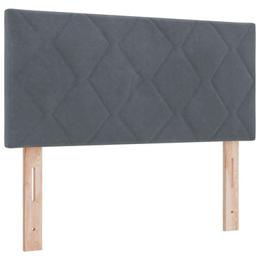 vidaXL LED Kopfteil Dunkelgrau 90 cm Kunstleder