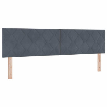 vidaXL LED Kopfteil Dunkelgrau 180 cm Kunstleder