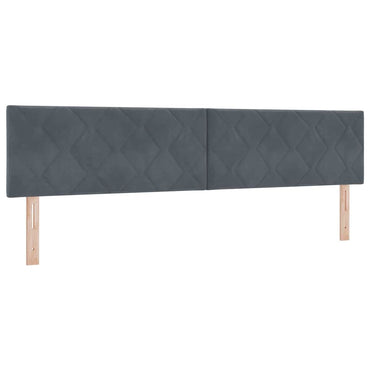 vidaXL LED Kopfteil Dunkelgrau 200 cm Kunstleder