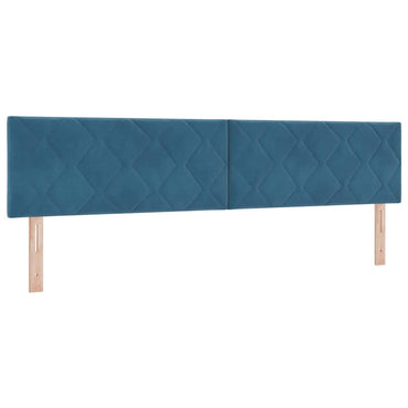 vidaXL LED Kopfteil Dunkelblau 200 cm Kunstleder