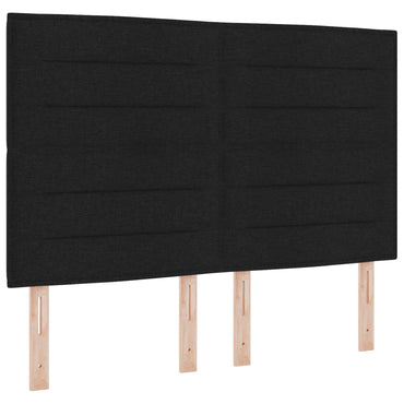 vidaXL LED Kopfteil mit LED-Lichtleisten Schwarz 144 cm Polyester