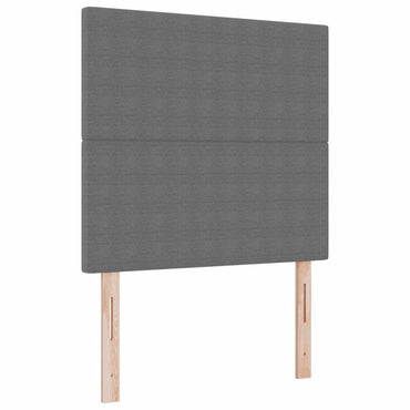 vidaXL LED Kopfteil mit LED-Lichtleisten Hellgrau 80 cm Polyester