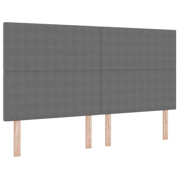 vidaXL Tête de lit LED avec bandes lumineuses LED Gris clair 180 cm Polyester