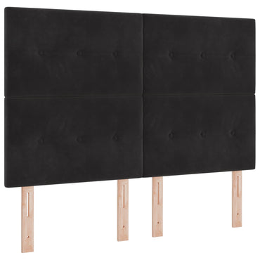 vidaXL LED Kopfteil mit LED-Lichtleisten Schwarz 160 cm Polyester