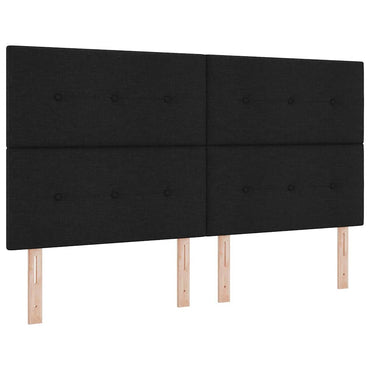 vidaXL LED Kopfteil mit LED-Lichtleisten Schwarz 180 cm Polyester