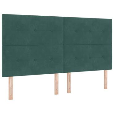 vidaXL LED Kopfteil mit LED-Lichtleisten Grün 180 cm Polyester