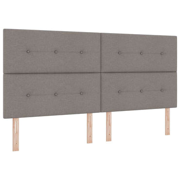 vidaXL LED Kopfteil mit LED-Lichtleisten Taupe 200 cm Polyester