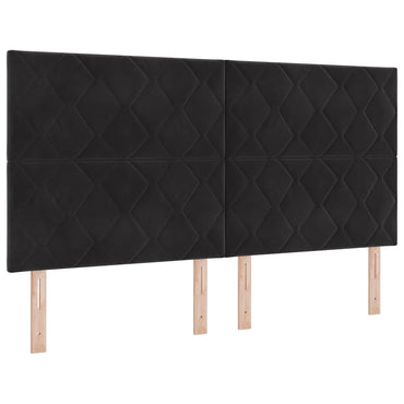 vidaXL LED Kopfteil Schwarz 180 cm Kunstleder