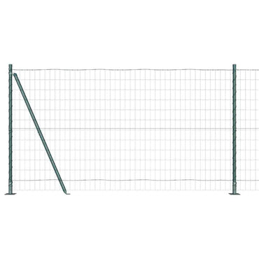 vidaXL Zaun mit Pfosten Grün 1,2 x 10 m Stahl und PVC