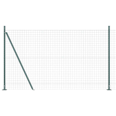 vidaXL Zaun mit Pfosten Grün 1,2 x 25 m Stahl und PVC