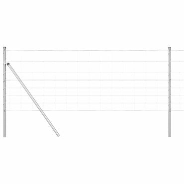 vidaXL Zaunpfosten Galvanisiert 50 x 0,8 m Stahl