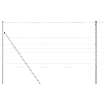 vidaXL Zaunpfosten Galvanisiert 50 x 1,2 m Stahl