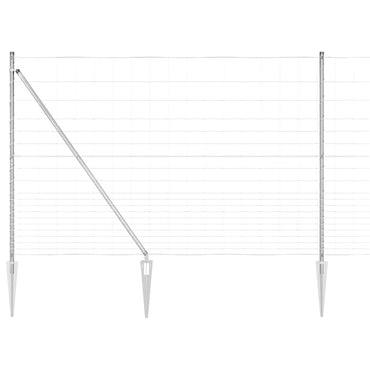 vidaXL Zaunpfosten Galvanisiert 25 x 1,6 m Stahl