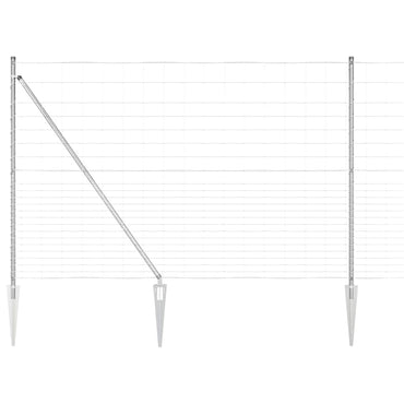 vidaXL Zaunpfosten Galvanisiert 25 x 1,6 m Stahl