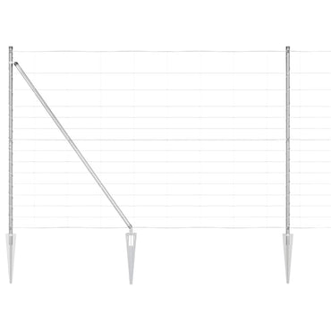 vidaXL Zaunpfosten Galvanisiert 50 x 1,6 m Stahl