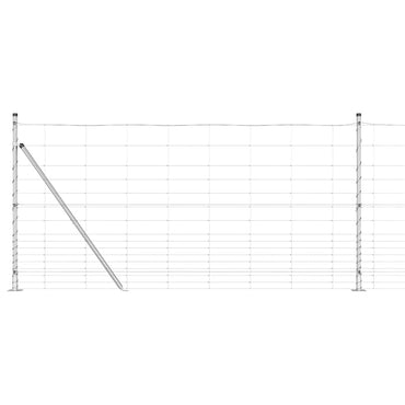 vidaXL Zaunpfosten Galvanisiert 25 x 1,2 m Stahl