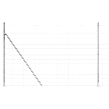 vidaXL Zaunpfosten Galvanisiert 50 x 1,6 m Stahl