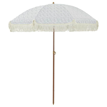 vidaXL Parasol de plage gris et blanc 160 x 160 x 196 cm