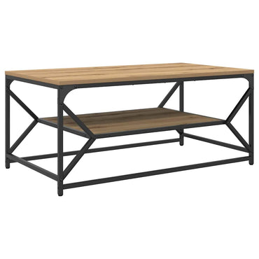 vidaXL Table basse chêne artisan 90 x 50 x 40 cm