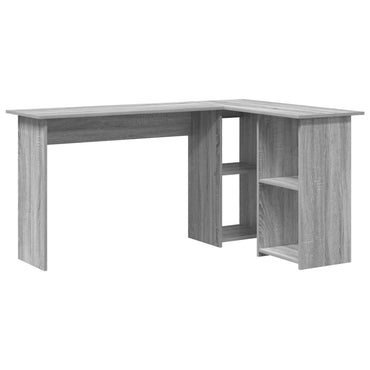 vidaXL Schreibtisch Graues Sonoma 142 x 102 x 73 cm Holzwerkstoff