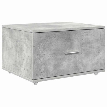 vidaXL Schubladenschrank Mit Rad Beton Grau 55 x 45 x 31 cm