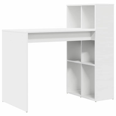 vidaXL Schreibtisch mit Regal Weiß 108 x 55 x 103.5 cm Holzwerkstoff