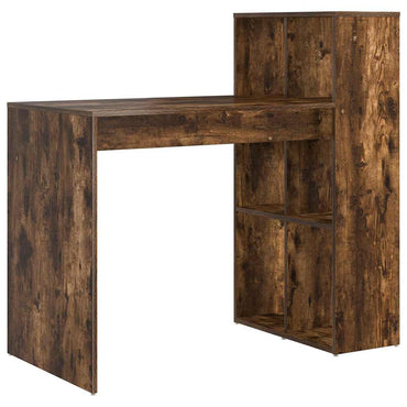 vidaXL Schreibtisch mit Regal Geräucherte Eiche 108 x 55 x 103.5 cm