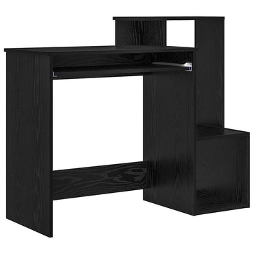 vidaXL Schreibtisch mit Regal Schwarz Eichen-Optik 106 x 41 x 88.5 cm
