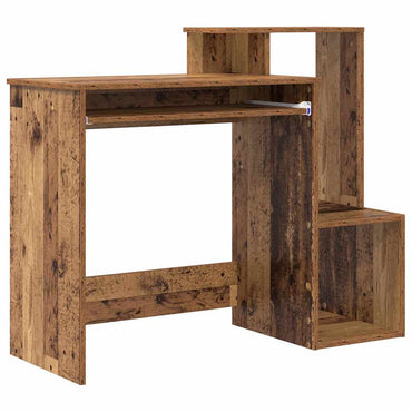 vidaXL Schreibtisch mit Regal Altholz 106 x 41 x 88.5 cm Holzwerkstoff