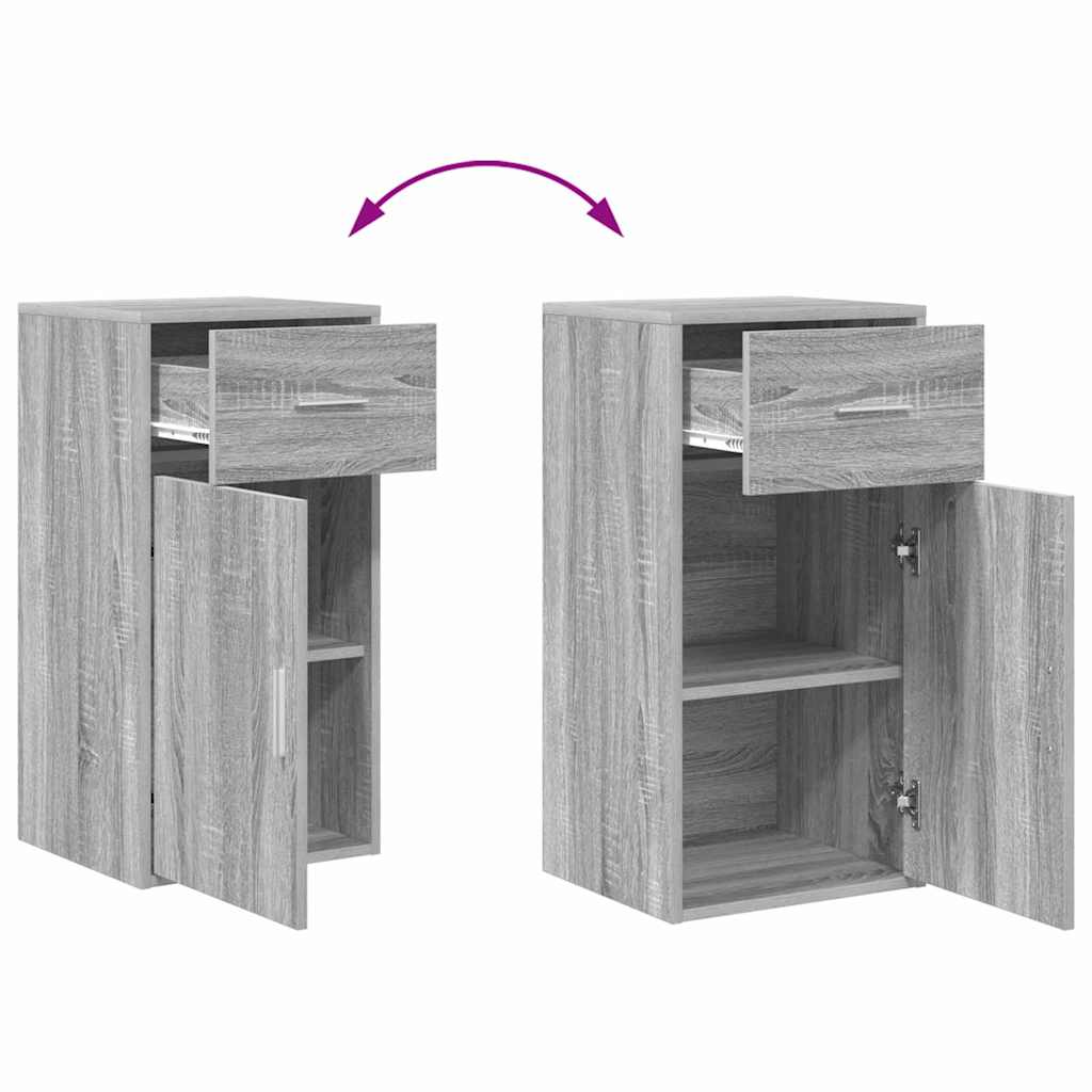 vidaXL Sideboard mit Schubladen Graues Sonoma 38 x 34 x 75 cm