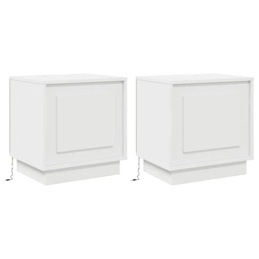vidaXL Nachttisch 2 pcs Weiß 44 x 34,5 x 45 cm Holzwerkstoff