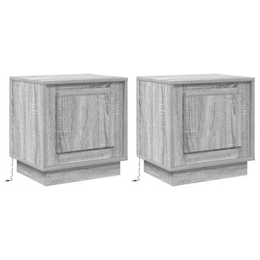 vidaXL Nachttisch 2 pcs Grau 44 x 34,5 x 45 cm Holzwerkstoff