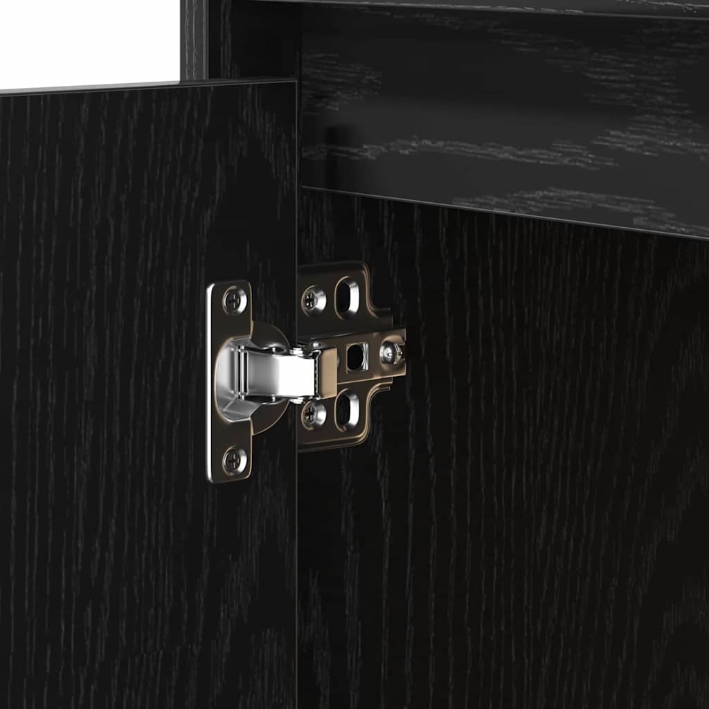 vidaXL Nachttisch Schwarz Eichen-Optik 50 x 34,5 x 50 cm Holzwerkstoff