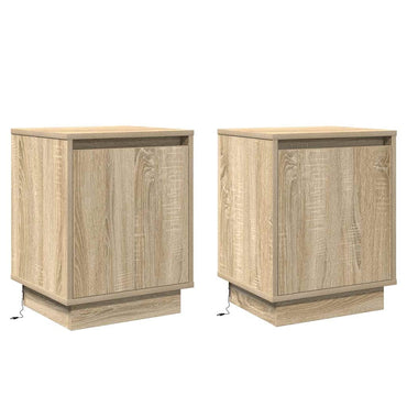 vidaXL Nachttisch 2 pcs Sonoma-Eiche 39 x 34,5 x 50 cm Holzwerkstoff