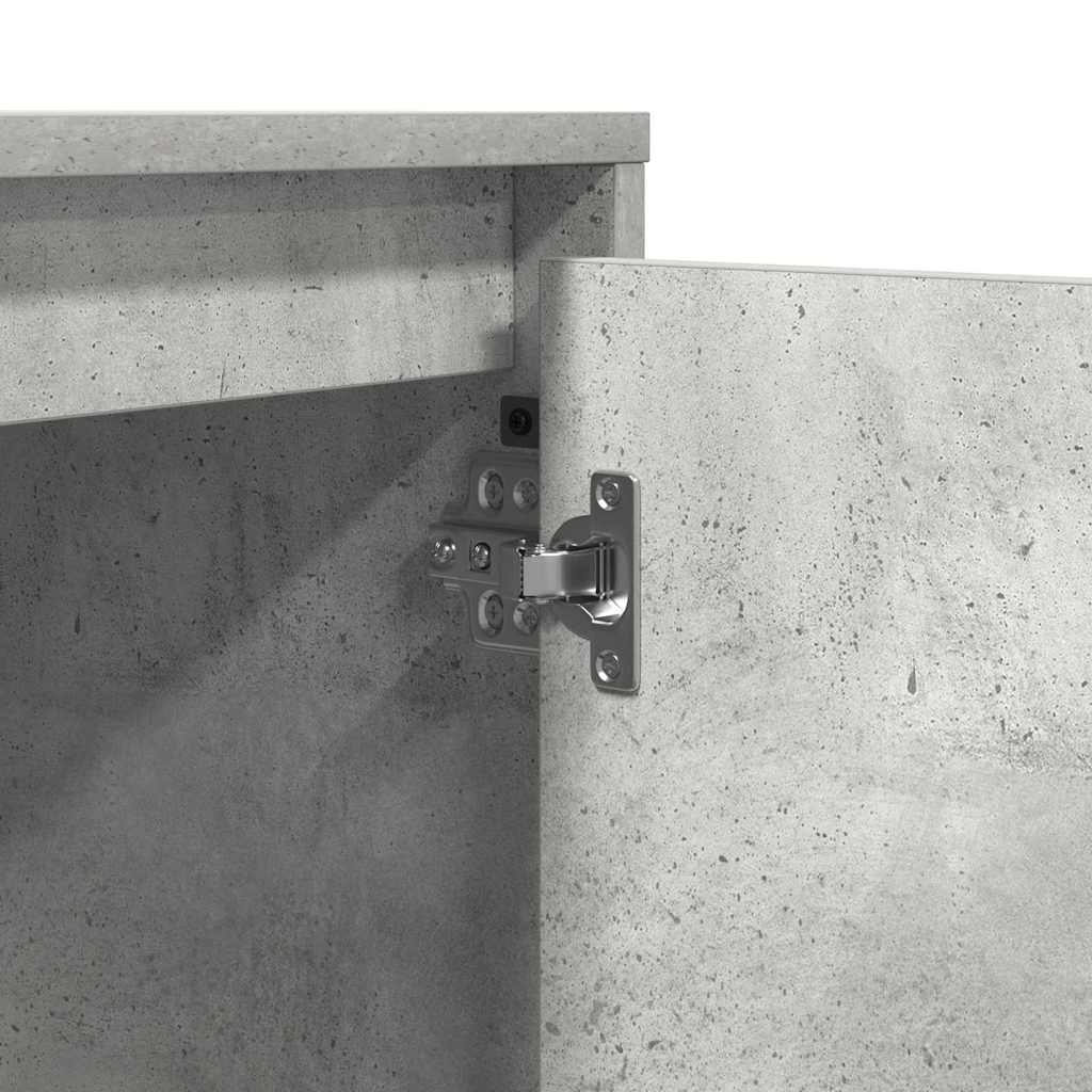 vidaXL Nachttisch Beton Grau 39 x 34,5 x 50 cm Holzwerkstoff