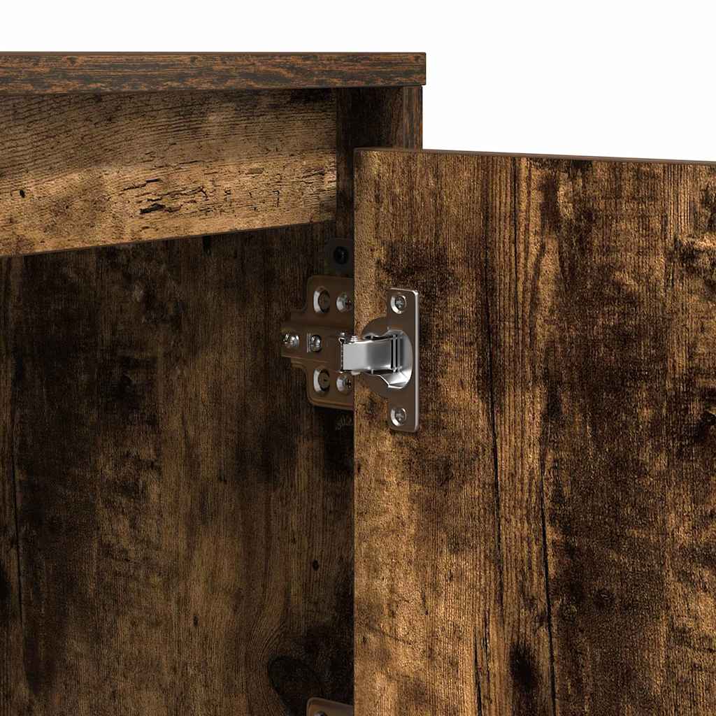 vidaXL Nachttisch Geräucherte Eiche 39 x 34,5 x 50 cm Holzwerkstoff