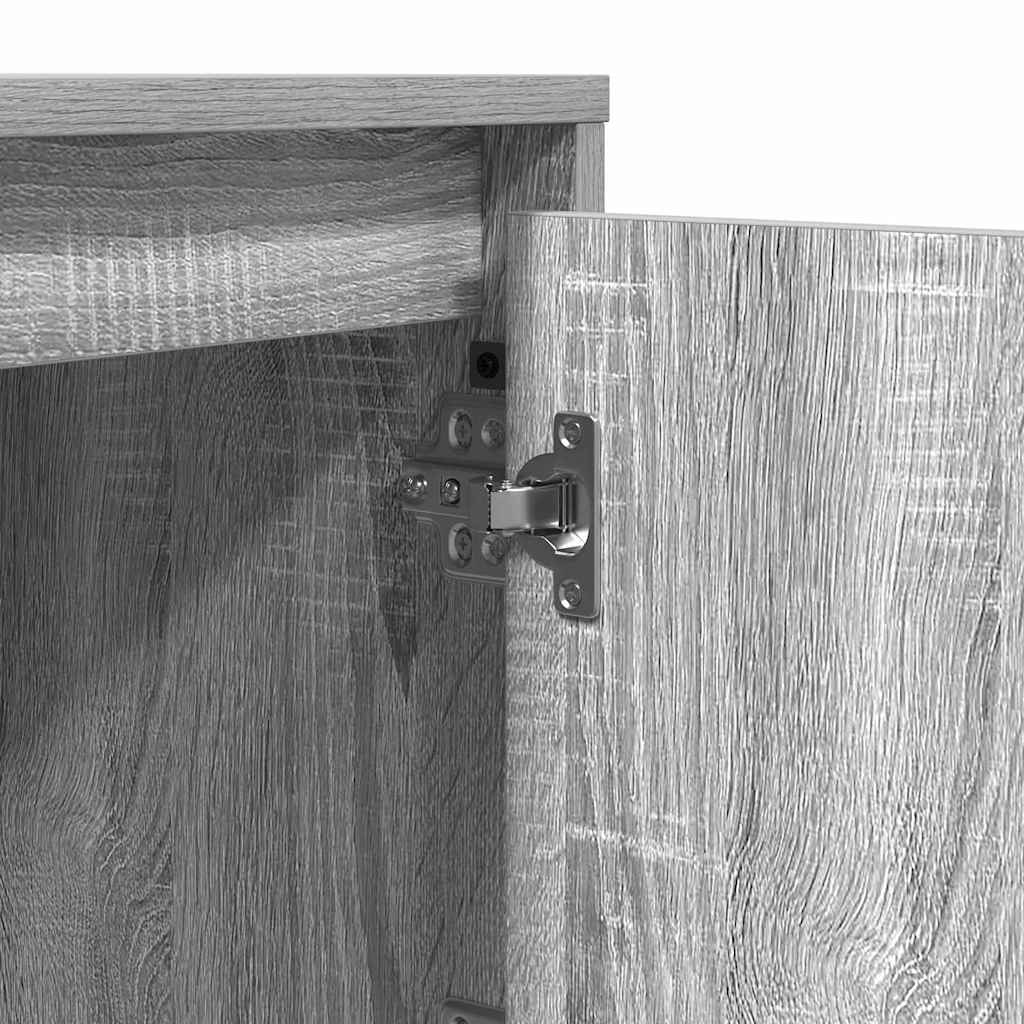 vidaXL Nachttisch Grau 39 x 34,5 x 50 cm Holzwerkstoff