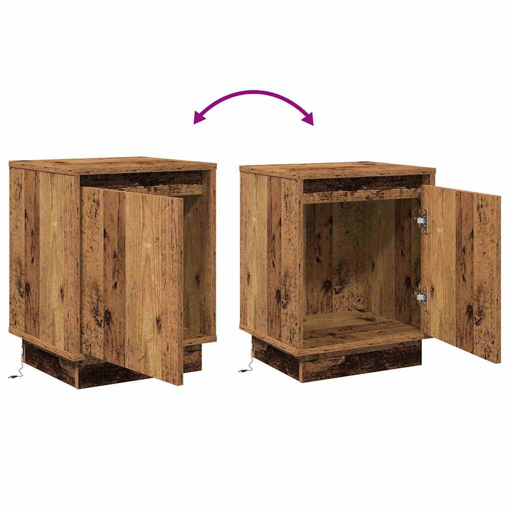 vidaXL Nachttisch Altholz 39 x 34,5 x 50 cm Holzwerkstoff