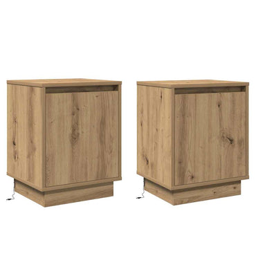 vidaXL Nachttisch 2 pcs Artisan-Eiche 39 x 34,5 x 50 cm Holzwerkstoff