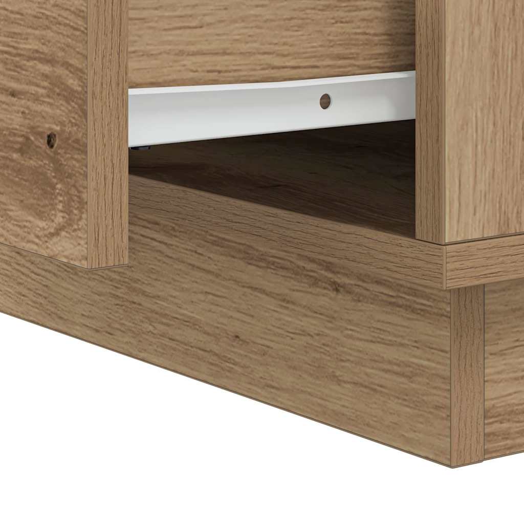 vidaXL Nachttisch Artisan-Eiche 39 x 34,5 x 50 cm Holzwerkstoff