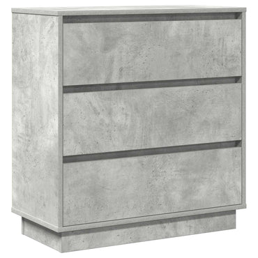 vidaXL Nachttisch Beton Grau 71 x 34,5 x 75 cm Holzwerkstoff