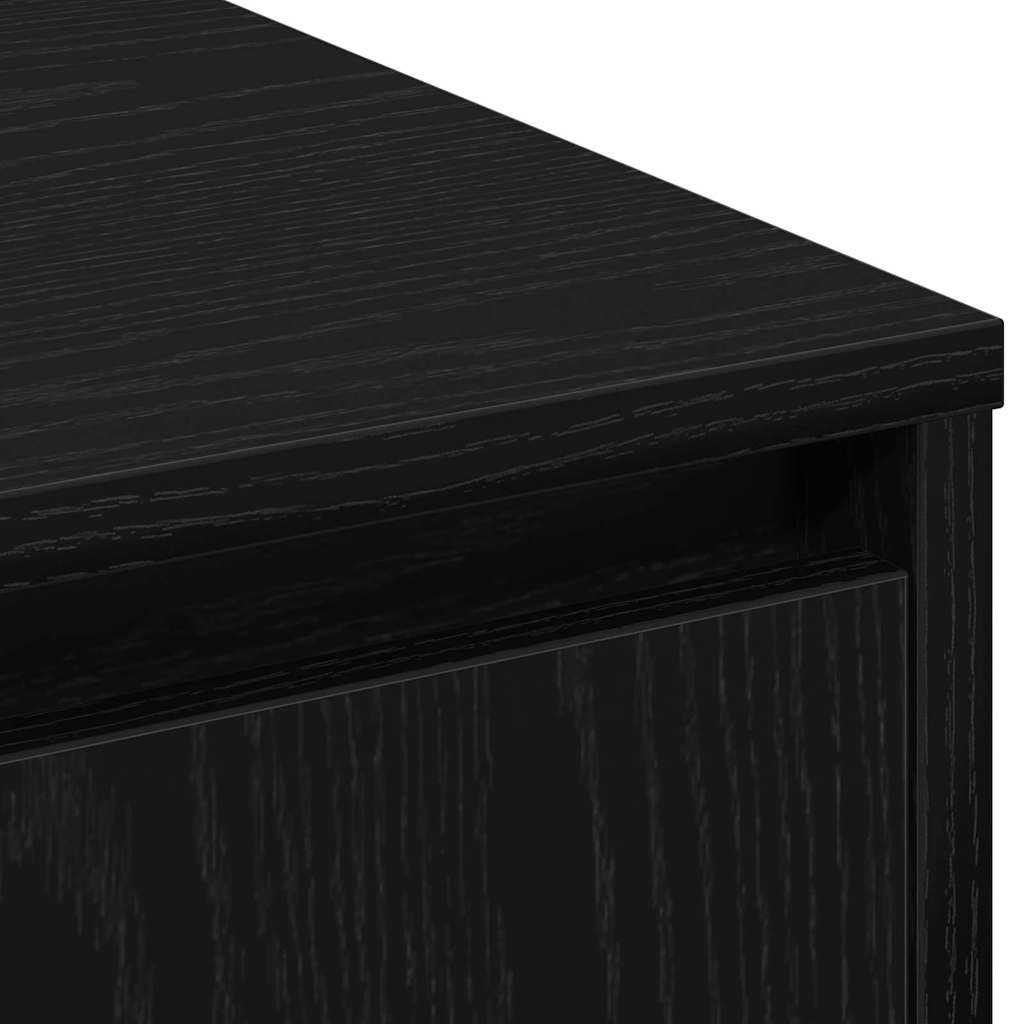 vidaXL Sideboard Schwarz Eichen-Optik 71 x 34,5 x 75 cm Holzwerkstoff