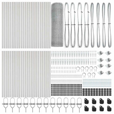 vidaXL Zaunpfosten Silber 100 x 0,6 m (13 mm Maschenweite) Stahl