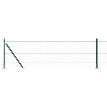 vidaXL Zaunpfosten Grün 50 x 0,6 m (25 mm Mesh) Stahl und PVC