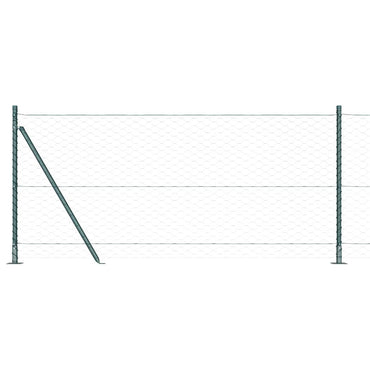 vidaXL Zaunpfosten Grün 100 x 0,8 m (50 mm Maschen) Stahl und PVC