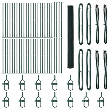vidaXL Zaunpfosten Grün 100 x 1,6 m (25 mm Maschennetz) Stahl und PVC