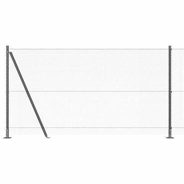 vidaXL Zaunpfosten Grau 25 x 1,2 m (13 mm Maschen) Stahl